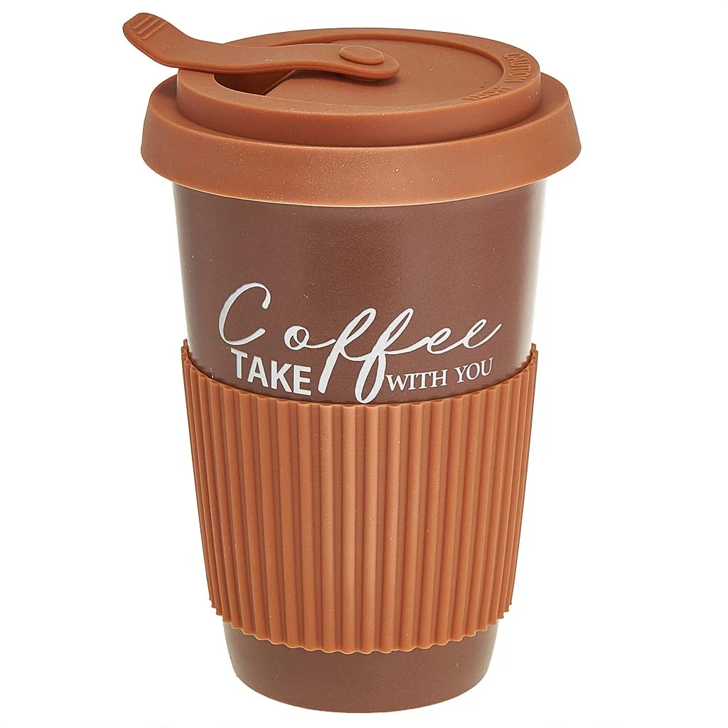 ROSARIO Стакан с крышкой 450 мл Coffee Ф11-092L1 коричневый