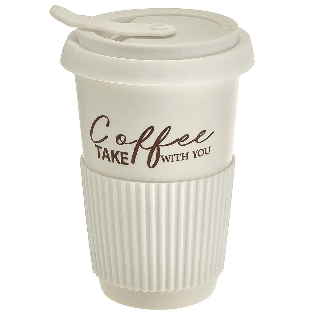 ROSARIO Стакан с крышкой 450 мл Coffee Ф11-094L1 белый