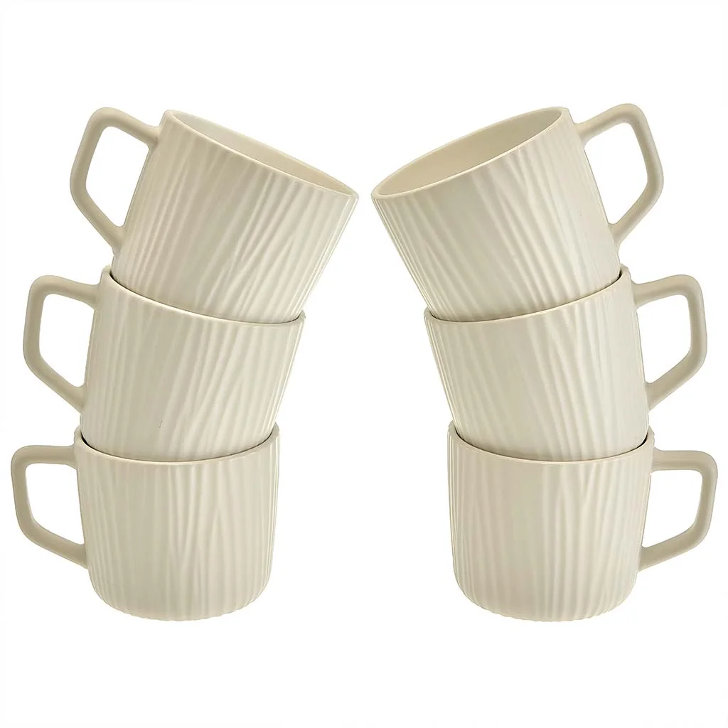 ROSARIO Набор кружек 6 предметов (300 мл) Barista Ф11-097L/6 белый