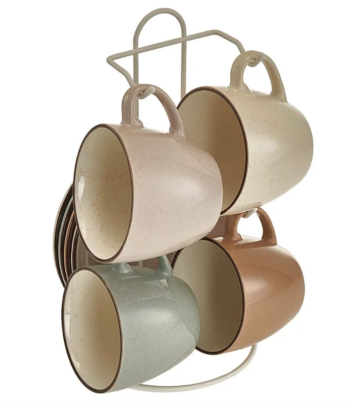 ROSARIO Чайный набор 8 предметов (240 мл) Ф11-058К/8 Elegant на металлической подставке