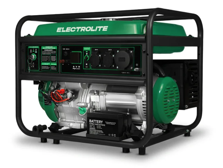 ELECTROLITE Генератор бенз. 8000S (7000Вт, 16А, 4-х такт, бак 25л, объем двиг. 420куб.см)