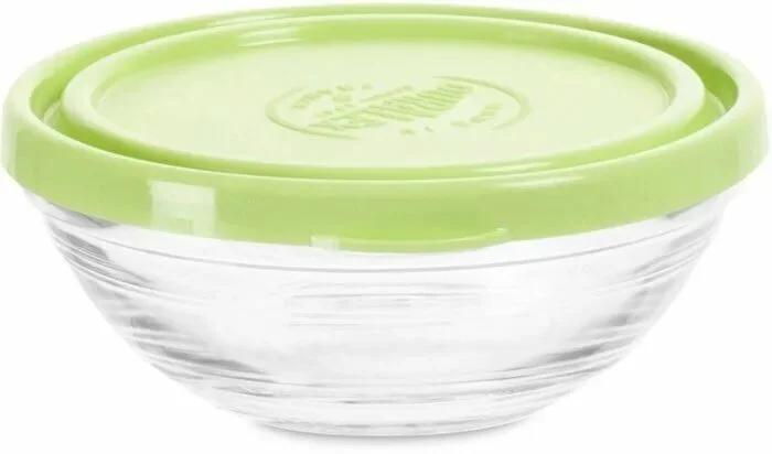 Duralex Салатник FRESHBOX 310Мл 12см круглый с зелёной крышкой 9115AM12A1111