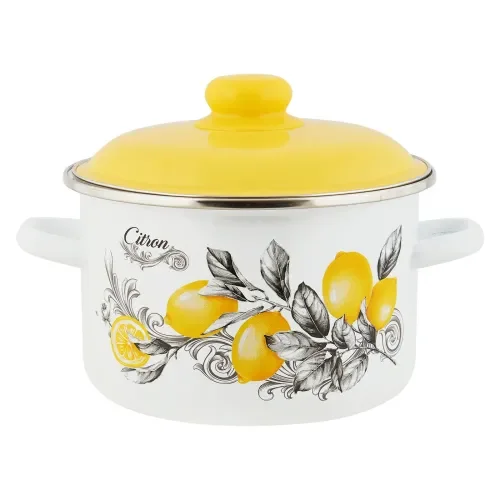 Appetite Кастрюля эмал цил Citron 4,0л 6RD201M