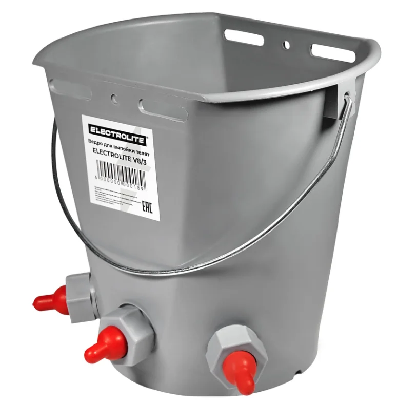 ELECTROLITE Ведро для выпойки телят V8/3 (8л, 3 соска)