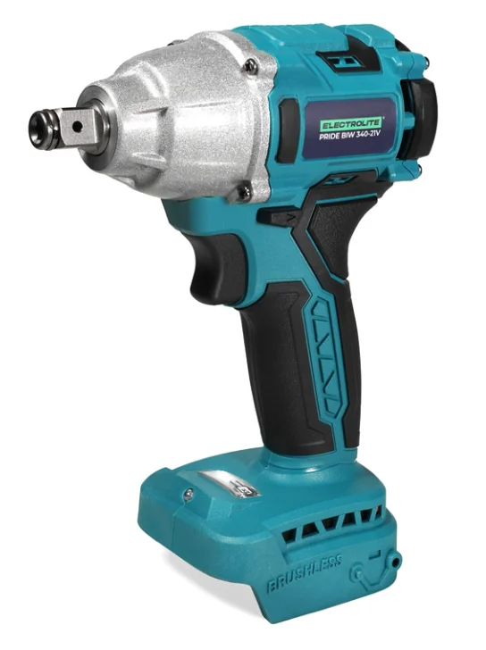 ELECTROLITE Гайковерт акб. PRIDE BIW 340 21V (21В, 340Нм, 1/2", скорость 0-3200 об/мин, BRUSHLESS, без АКБ и З/У, в кейсе)