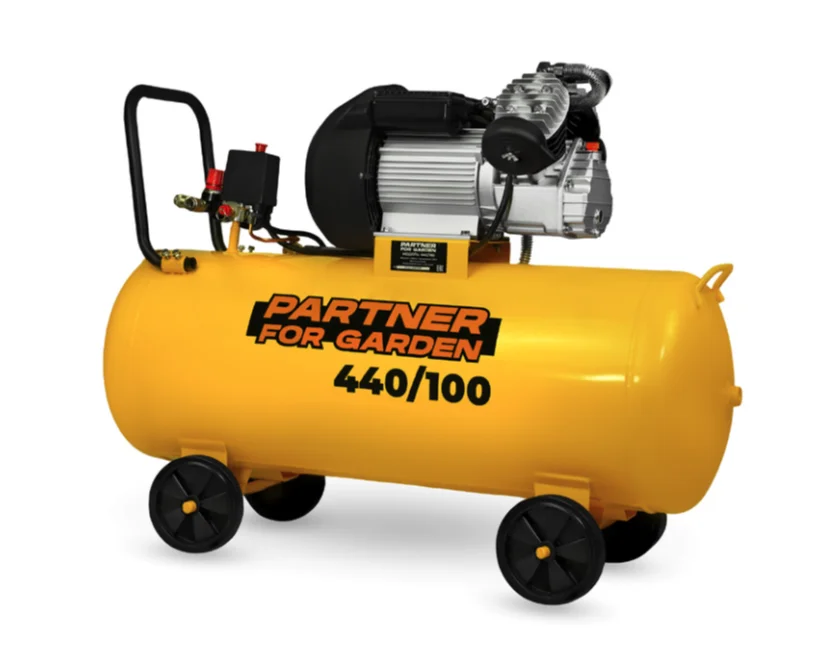 Partner Компрессор 440/100 (220В, 2 цилиндра, 2,2кВт, ресивер 100л, 8 бар, 440 л/мин)
