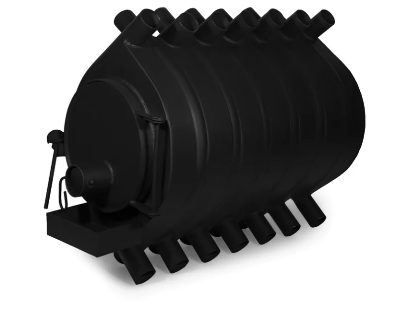 ELECTROLITE Печь ПДГ-200 (20кВт/ч, помещ. 200куб.м, трубы 14шт/57мм, топка 0,053куб.м, макс.дл.дров 77см, d дымох. 120мм)