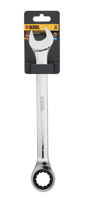 Denzel Ключ комбинированный, с трещеткой, 27 мм 7714814