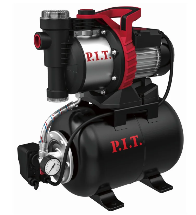 P.I.T. Станция насосная POG1100-P1 (1100Вт, напор 45м, бак 24л, произв-ть 63л/мин,удар. пласт)