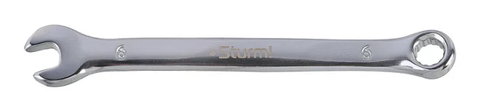Sturm Ключ комбинированный гаечный 6мм, Cr-V, хромированный 1045-35-6