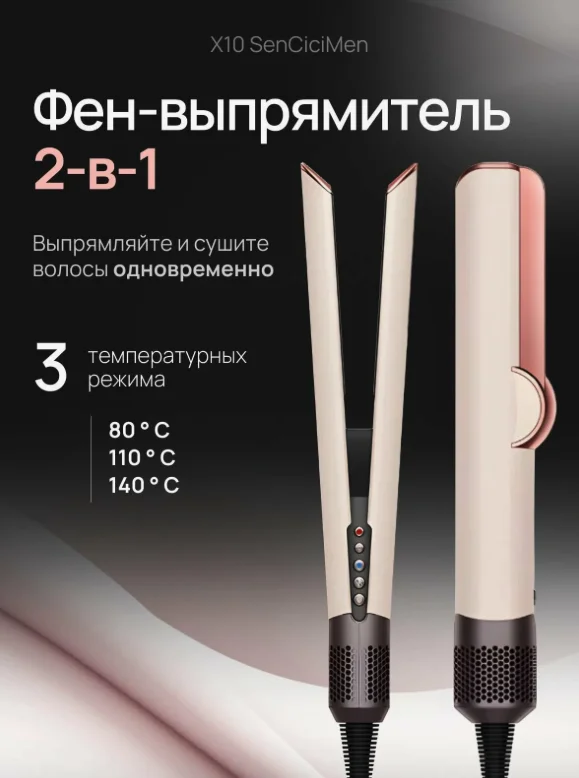 Xiaomi Выпрямитель для волос X10 Pink