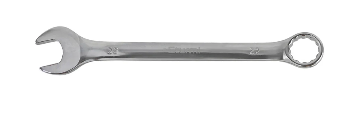 Sturm Ключ комбинированный гаечный 22мм, Cr-V, хромированный, 1045-35-22
