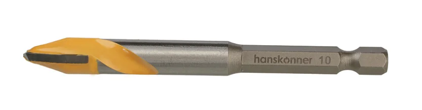 Hanskonner Сверло по твёрдым материалам 10x90мм, шестигранный хвостовик, H1055-09-10