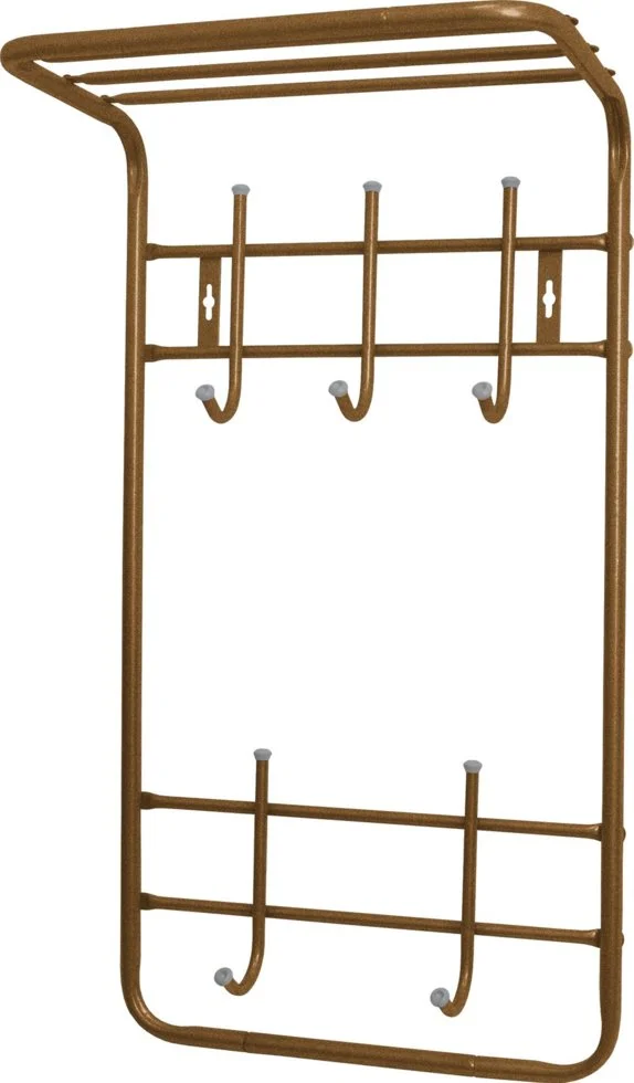 НИКА Вешалка с полкой настенная металлическая ВПТ5 медный антик