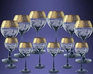 ГУСЬ ХРУСТАЛЬНЫЙ Универсальный набор 12пр. Греческий узор (GE03-411/134)