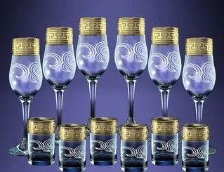 ГУСЬ ХРУСТАЛЬНЫЙ Универсальный набор 12пр. Греческий узор (GE03-163/837)