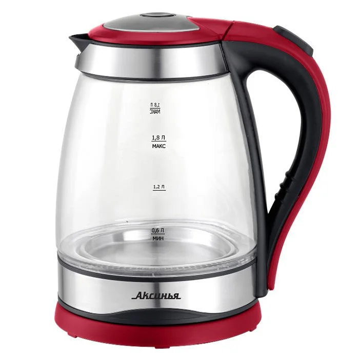 АКСИНЬЯ Электрический чайник КС 1004 черный с красным