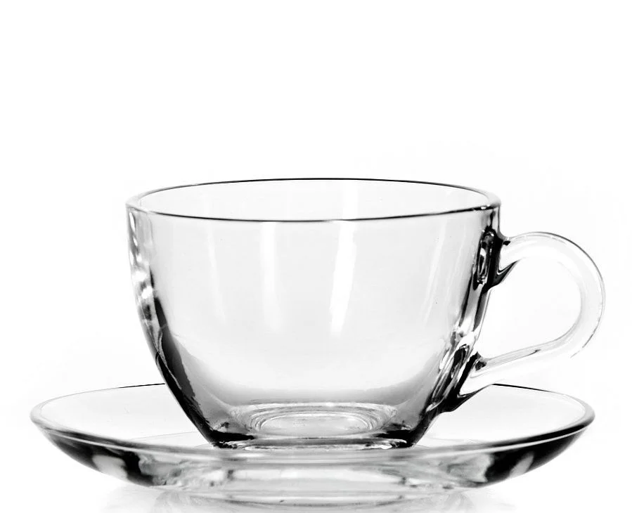 PASABAHCE Набор чашек с блюдцем (6шт.) 215 мл.BASIC 97948