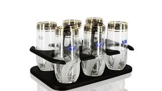 ГУСЬ ХРУСТАЛЬНЫЙ Набор для напитков 7пр. Флорис (TD32-27835-БС)