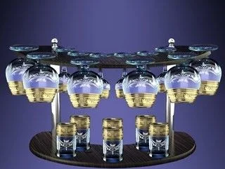 ГУСЬ ХРУСТАЛЬНЫЙ Универсальный набор 19пр. Русский узор (GE09-188/164/837-БС)