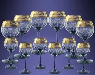 ГУСЬ ХРУСТАЛЬНЫЙ Универсальный набор 12пр. Русский узор (GE09-1689/1801)