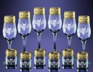 ГУСЬ ХРУСТАЛЬНЫЙ Универсальный набор 12пр. Русский узор GE09-160/837