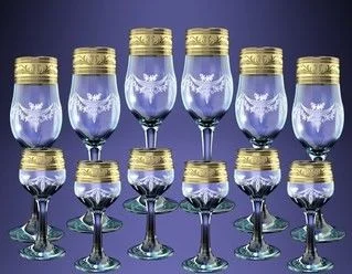 ГУСЬ ХРУСТАЛЬНЫЙ Универсальный набор 12пр. Русский узор GE09-160/164