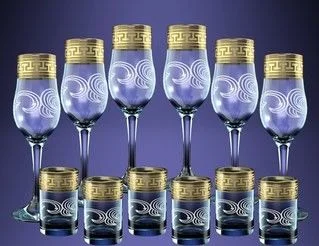 ГУСЬ ХРУСТАЛЬНЫЙ Универсальный набор 12пр. Греческий узор (GE03-160/837)