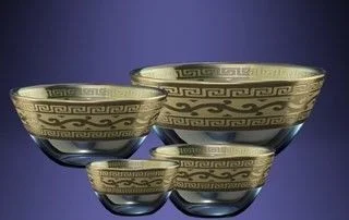 ГУСЬ ХРУСТАЛЬНЫЙ Набор салатников 4шт. Версаче (GE08-1322/1542/1425/1326)