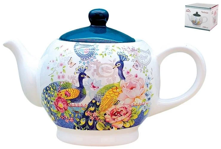 КОРАЛЛ Чайник заварочный 1000 мл Павлин HC7D24R-L24