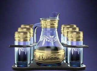 ГУСЬ ХРУСТАЛЬНЫЙ Набор для напитков 8пр. Русский узор (GE09-3944/402-БС)