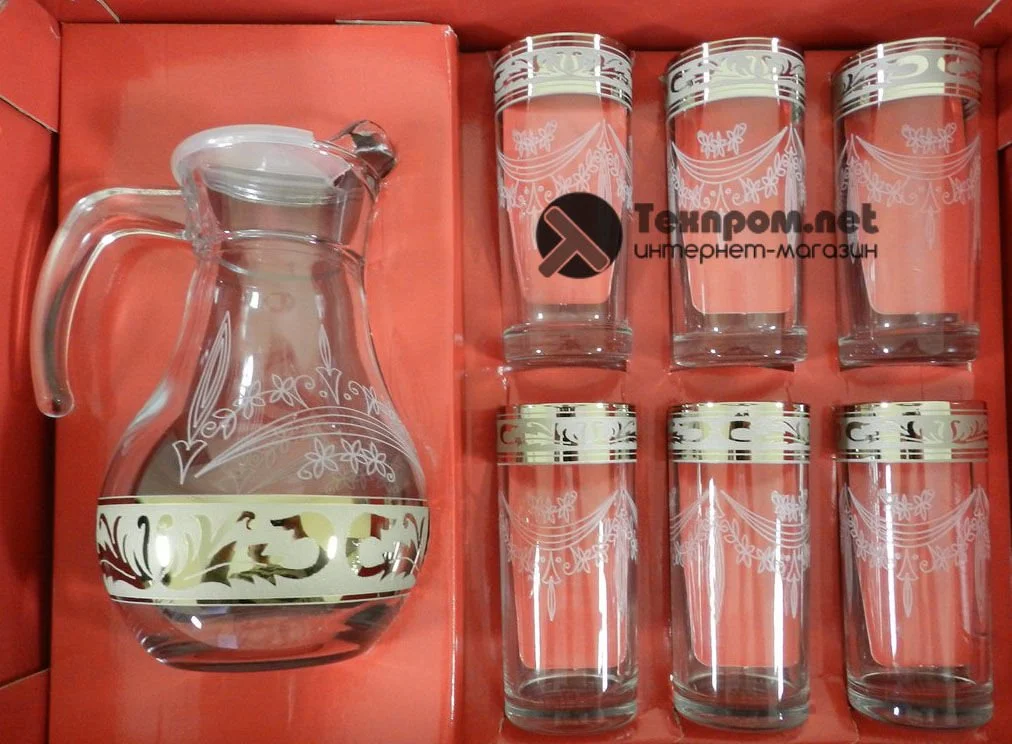 ГУСЬ ХРУСТАЛЬНЫЙ Набор для напитков 7пр. Русский узор GE09-3944/402