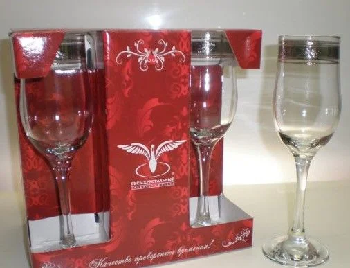ГУСЬ ХРУСТАЛЬНЫЙ Набор бокалов для шампанского Первоцвет 170мл. (TL66-160)