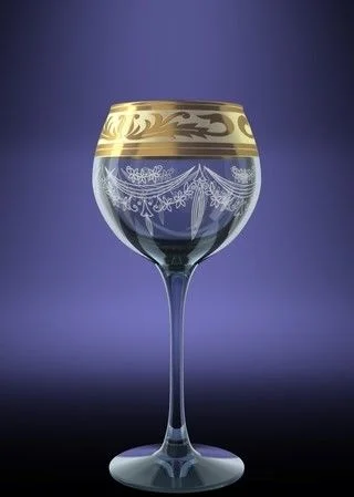 ГУСЬ ХРУСТАЛЬНЫЙ Набор бокалов для вина Русский узор 280мл. (GE09-1688)