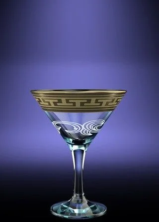ГУСЬ ХРУСТАЛЬНЫЙ Набор бокалов для мартини Греческий узор 170мл. (GE01-410)