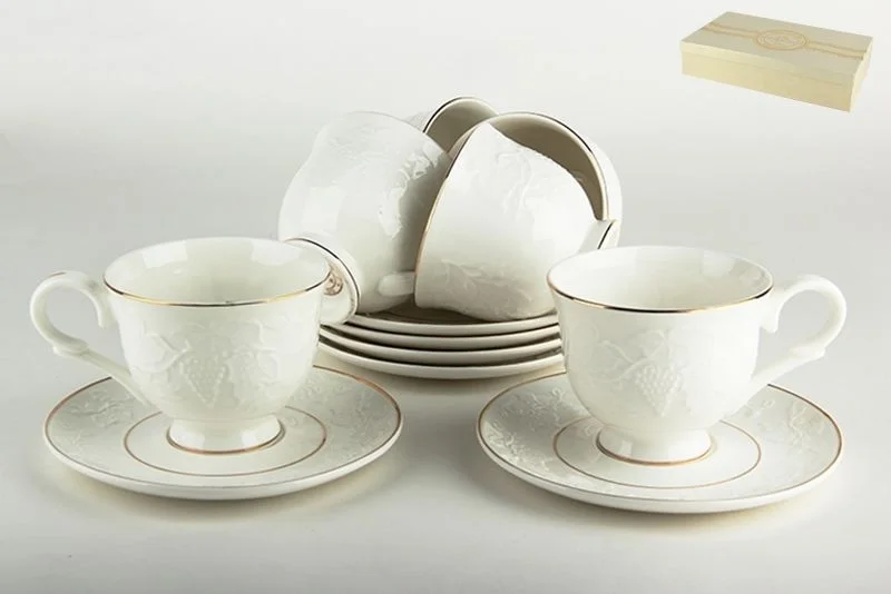 КОРАЛЛ Набор чайный 12пр. Снежная королева круг CS508610-A GIFT