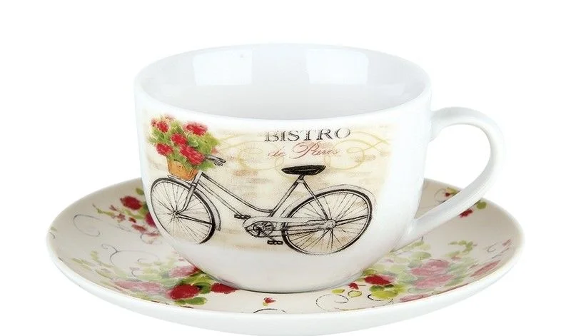 КОРАЛЛ Набор чайный 2 пр.Парижское кафе YQ1611/2