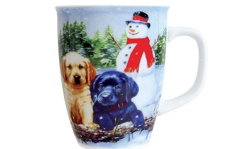 КОРАЛЛ Кружка 340мл. Щенки и снеговик B078-A06878