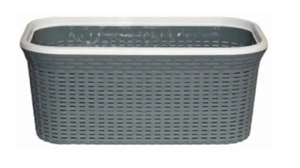 ВИОЛЕТ Корзина для белья 32л.Ротанг 2632/8 серый