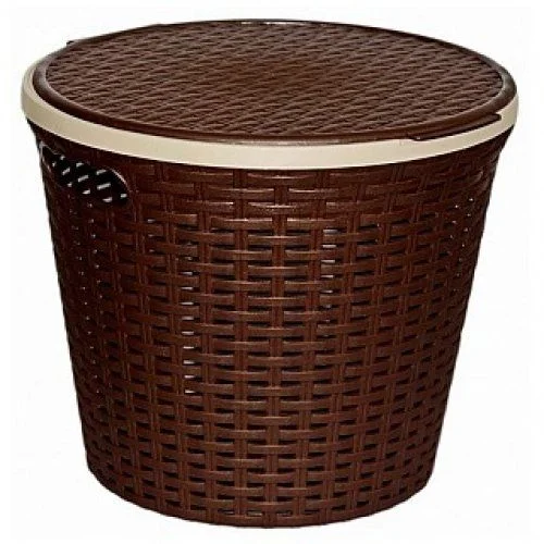 ВИОЛЕТ Корзина для белья 20л.Ротанг 2518/1 коричневый