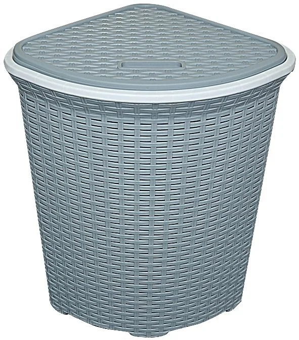 ВИОЛЕТ Корзина для белья 60л.Ротанг 2350/8 серый