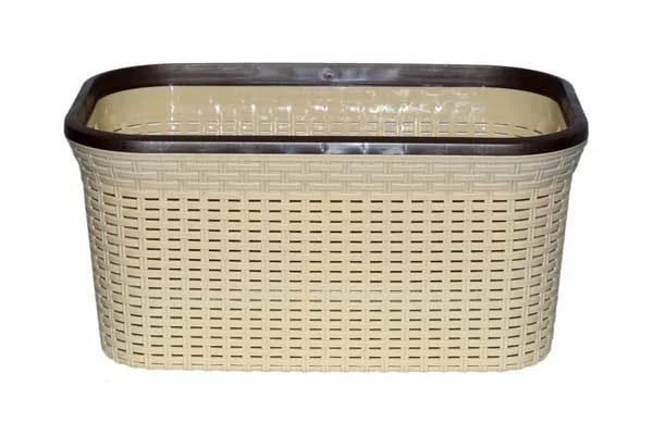 ВИОЛЕТ Корзина для белья 32л.Ротанг 2632/12 бежевый