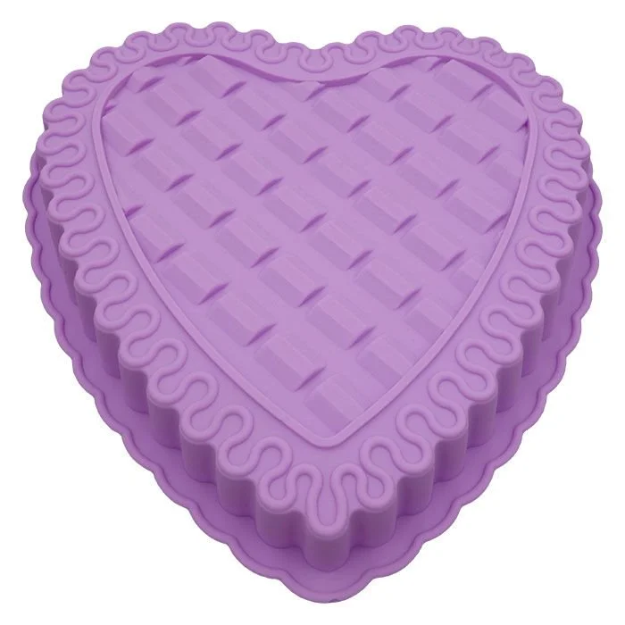 ALPENKOK Форма 22х23х3,5см Сердце AK 6059 S лавандовая