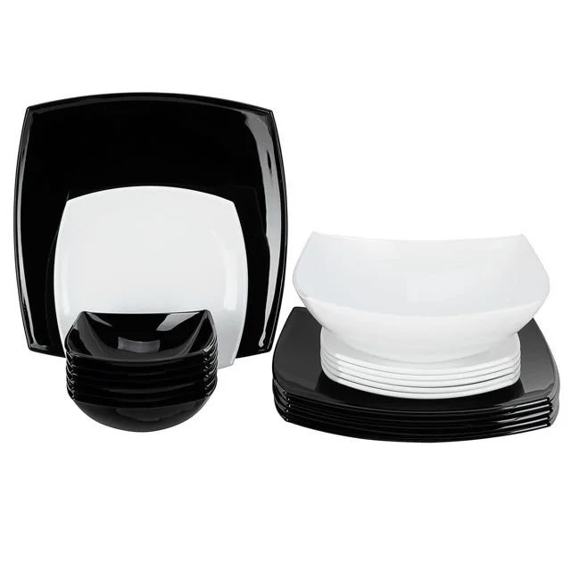 LUMINARC Набор столовый 19 пр. Quadrato Black&White C 5239