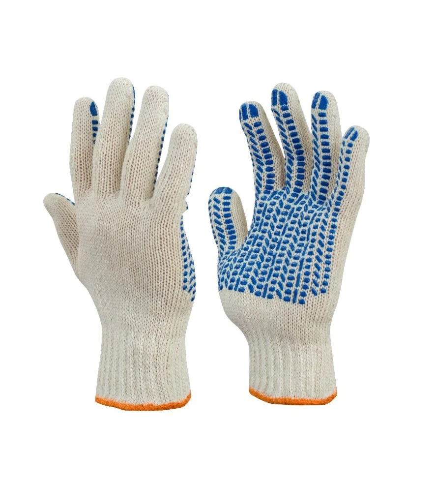 Перчатки 5 нитей ПВХ ПРОТЕКТОР 7,5кл ранж манжет 559