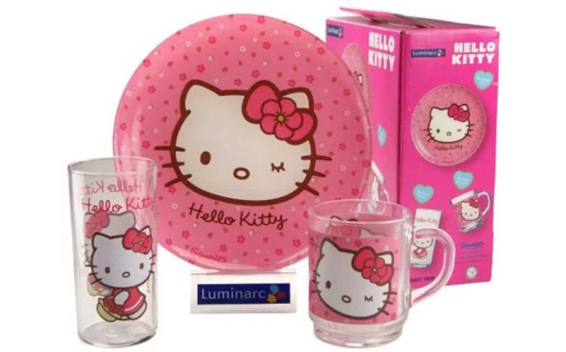LUMINARC Набор посуды д/завтрака 3 пр. Hello Kitty sweet pinc H 5483