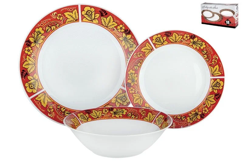 КОРАЛЛ Набор столовый 18пр.Узор YQ1601
