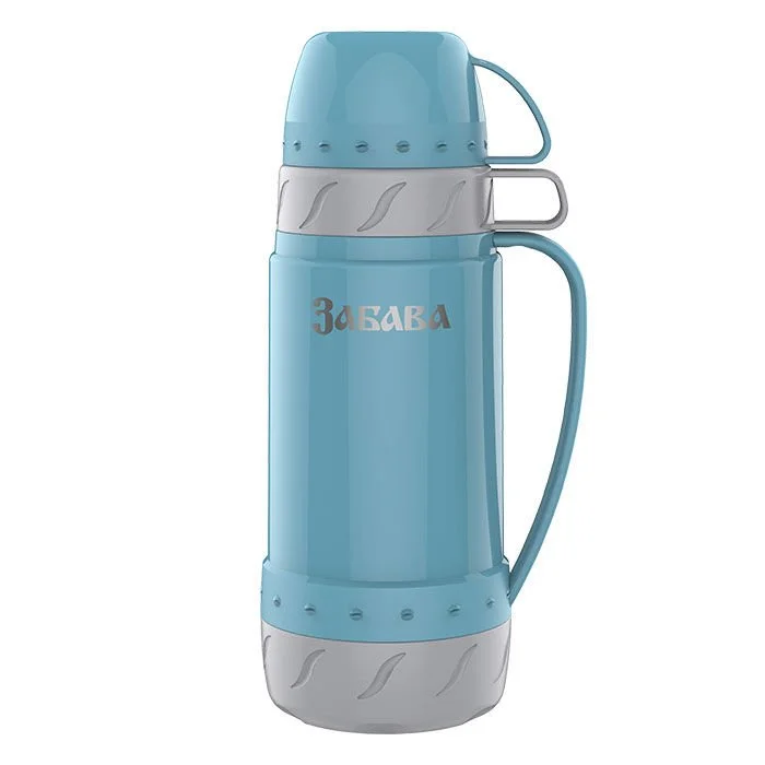 ЗАБАВА Термос 1 л. РК 1002 голубой с серым