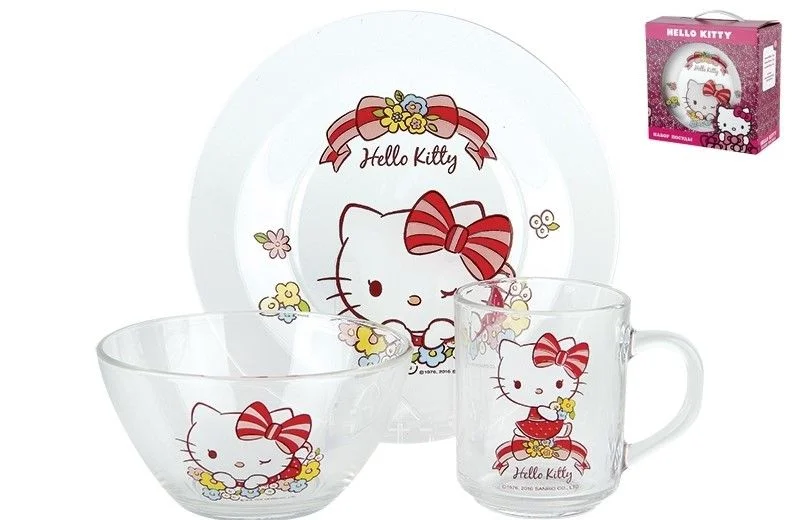КОРАЛЛ Набор посуды д/завтрака 3 пр. Хэллоу Китти 55029SETHKL