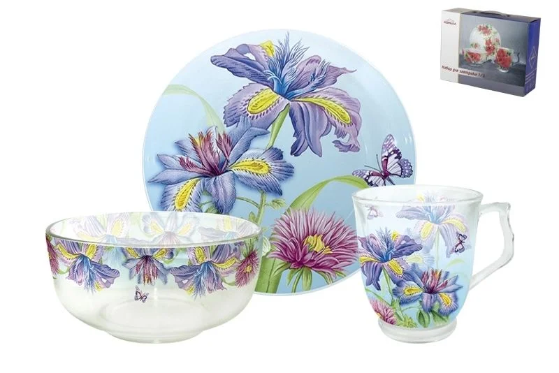 КОРАЛЛ Набор посуды д/завтрака 3 пр.Шарм BBS 3-A05728